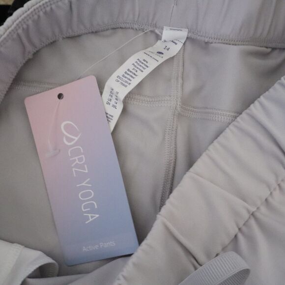 NEW CRZ YOGA Women's Gray Slim Leg Elastic Waistband Activewear Pants Size 14 - Picture 4 of 4